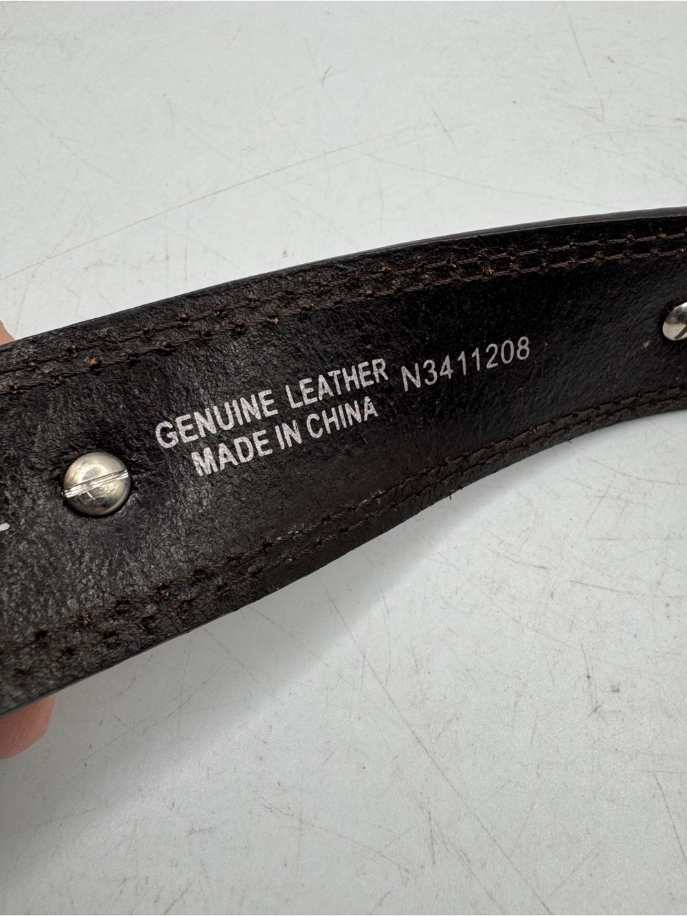 Tooled Leather Western Belt with Ornate Sparkle Floral Buckle - Teal & Brown XL - Picture 9 of 12